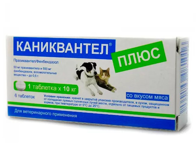 Таблетки от глистов для кошек каниквантел