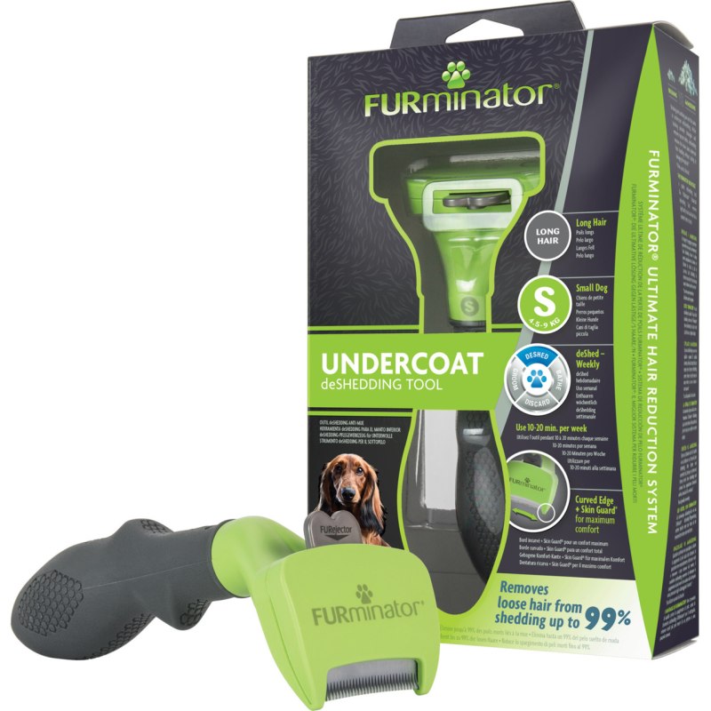 FURMINATOR пуходерка мягкая маленькая двухсторонняя small Soft Slicker зубцы 15 мм