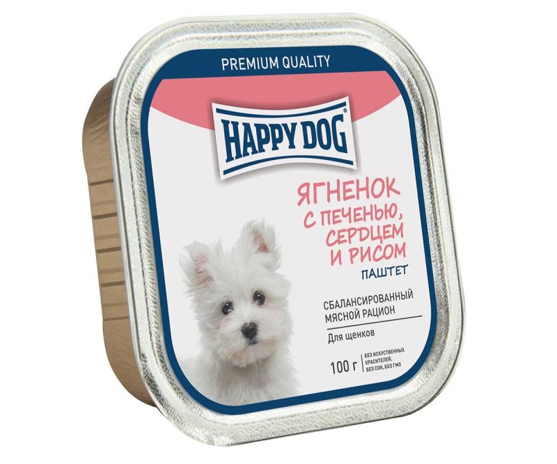 Happy Dog паштет ягненок с рисом 100