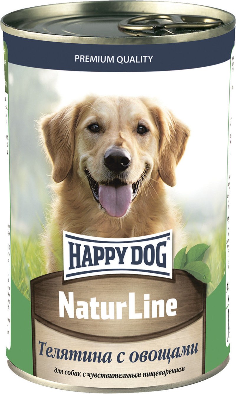 Хэппи дог Natur line консервы для собак ягненок с рисом 410 г