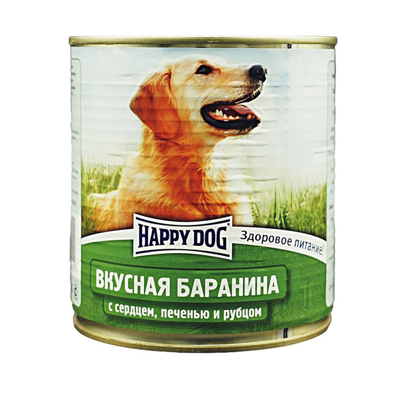Корм для собак Happy Dog NATURLINE баранина, сердце, печень, рубец 2шт. Х 750г