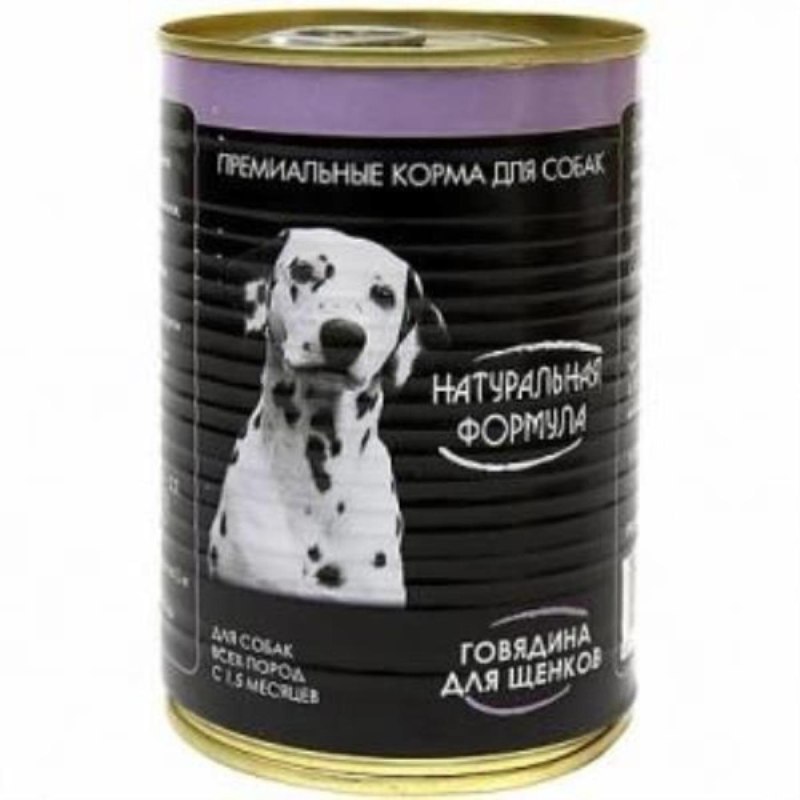 Натуральная формула консервы д/ собак . Говядина 410г