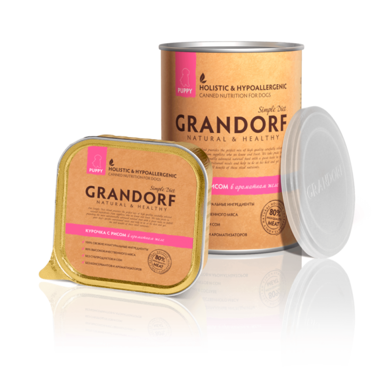 Консервы "Grandorf" для собак телятина в желе 150г