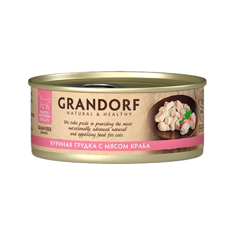 Консервы д/кошек Grandorf филе тунца с мидиями 70гр