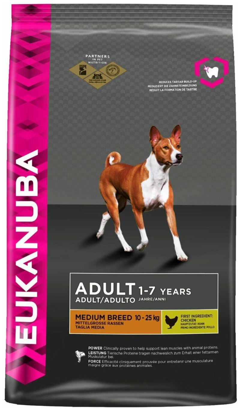 Корм сухой Eukanuba для собак, средних пород
