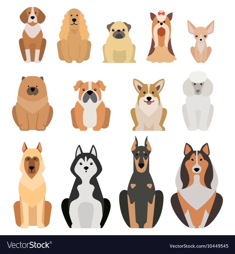 Собака Flat Design
