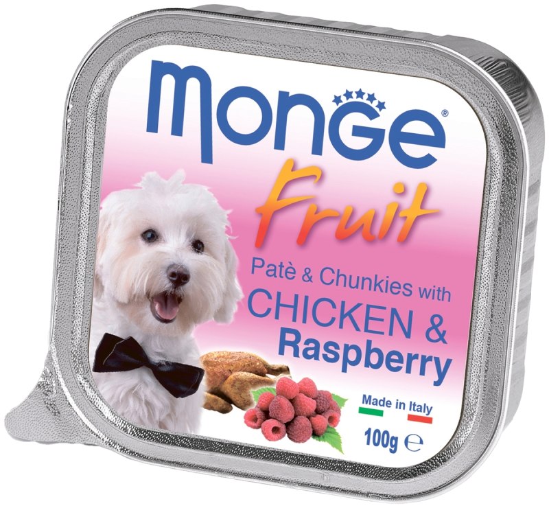Корм для собак Monge Fruit курица с малиной 100г