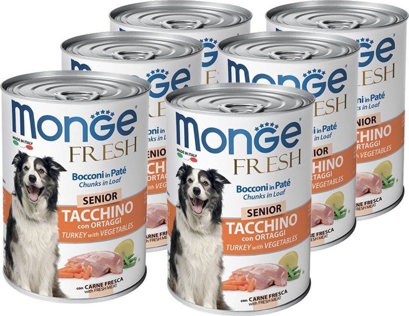 Monge Dog Fresh chunks in Loaf консервы для собак мясной рулет телятина 400г