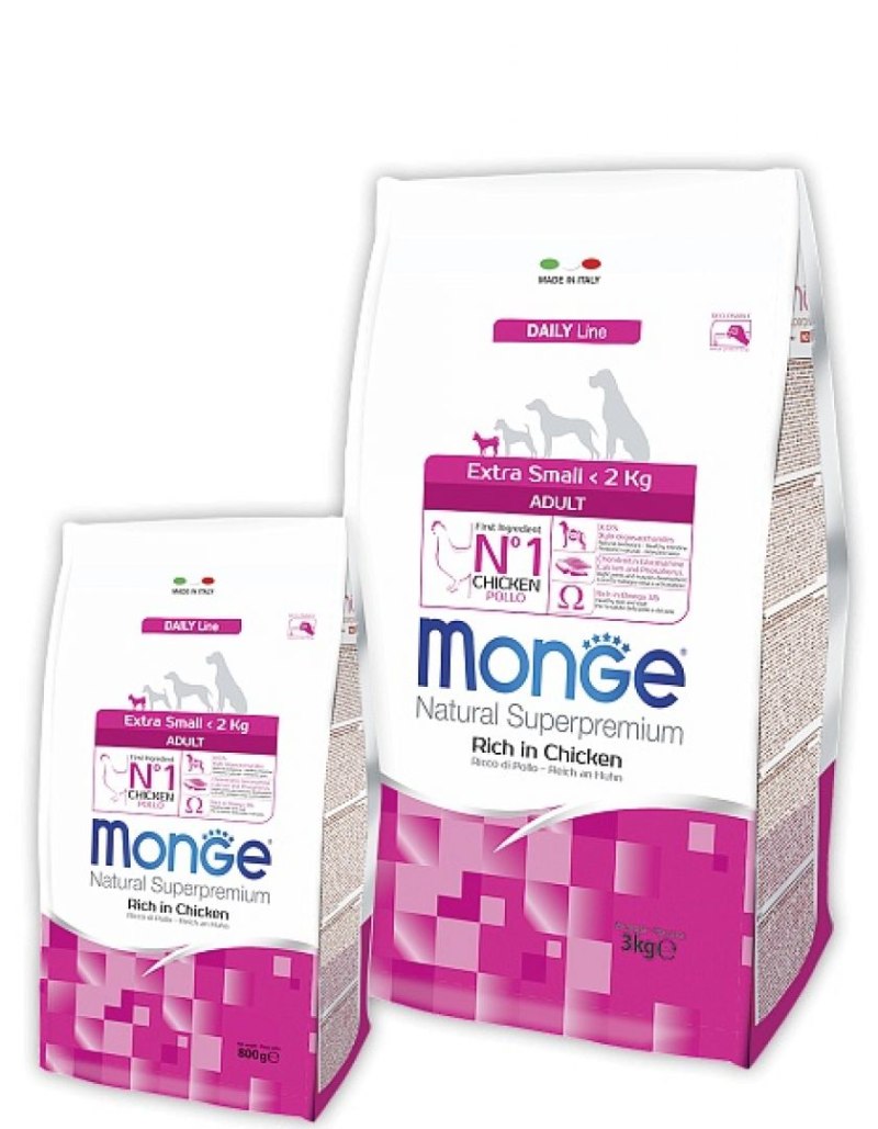 Monge Dog Extra small корм для щенков миниатюрных пород с курицей 800г