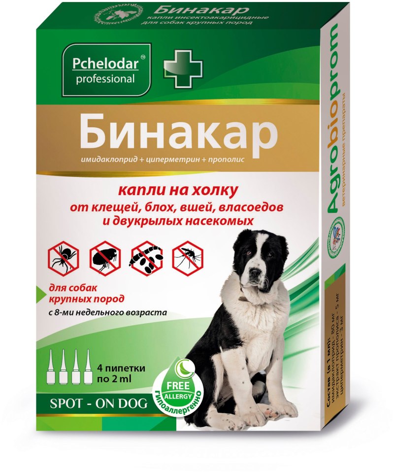 Бинакар капли для собак