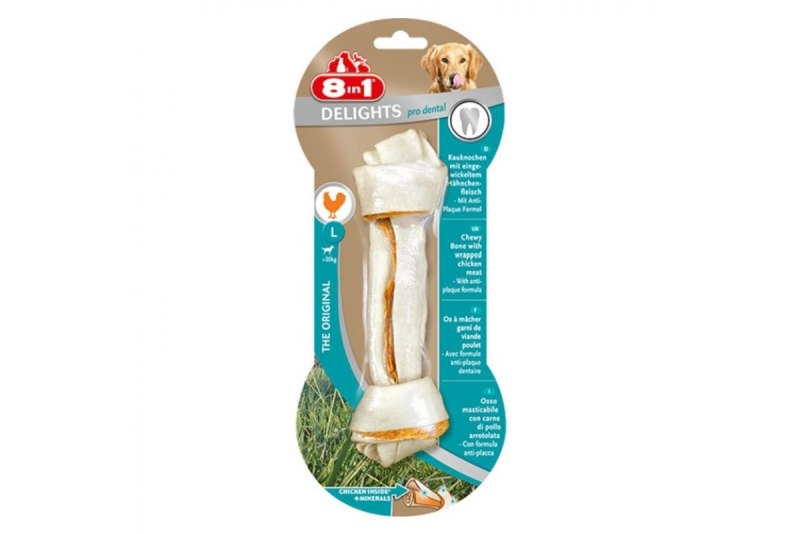 8in1 Delights l косточка с куриным мясом для крупных собак 21 см