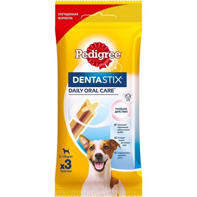 Лакомство для собак pedigree Denta Stix для малых пород