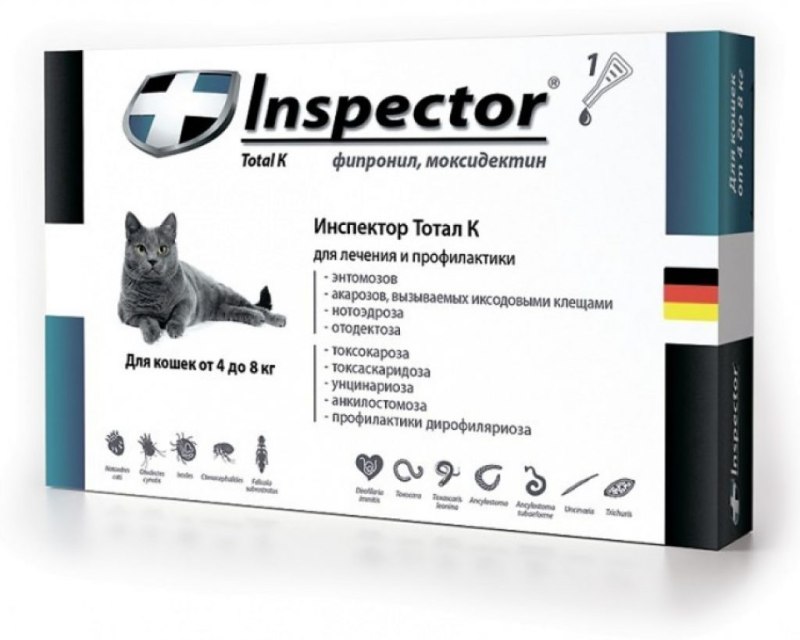 Инспектор total k для кошек от 4 до 8 кг