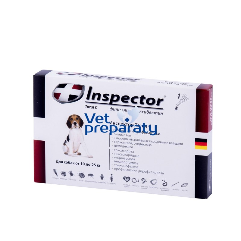 Капли для кошек "Inspector Quadro" 1-4 кг от блох
