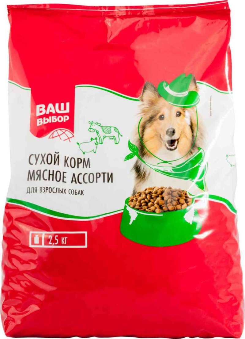 Сухой корм лапка для собак мясное ассорти