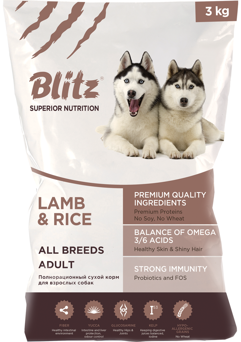 Корм для собак Blitz Adult Dog small & Medium Breeds Dry
