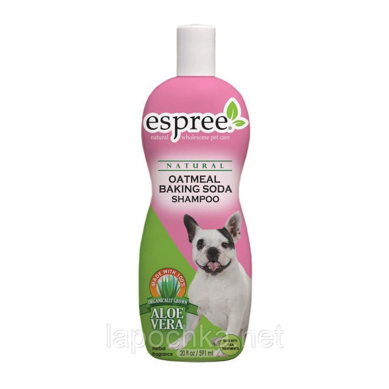 Espree шампунь овес и сода, для собак, Oatmeal Baking Soda Shampoo, 591 мл