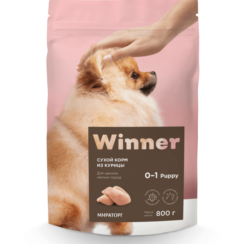 Корм для собак winner курица 800г