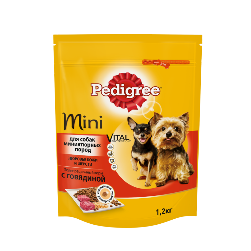 Pedigree корм сухой для миниатюрных пород 600г