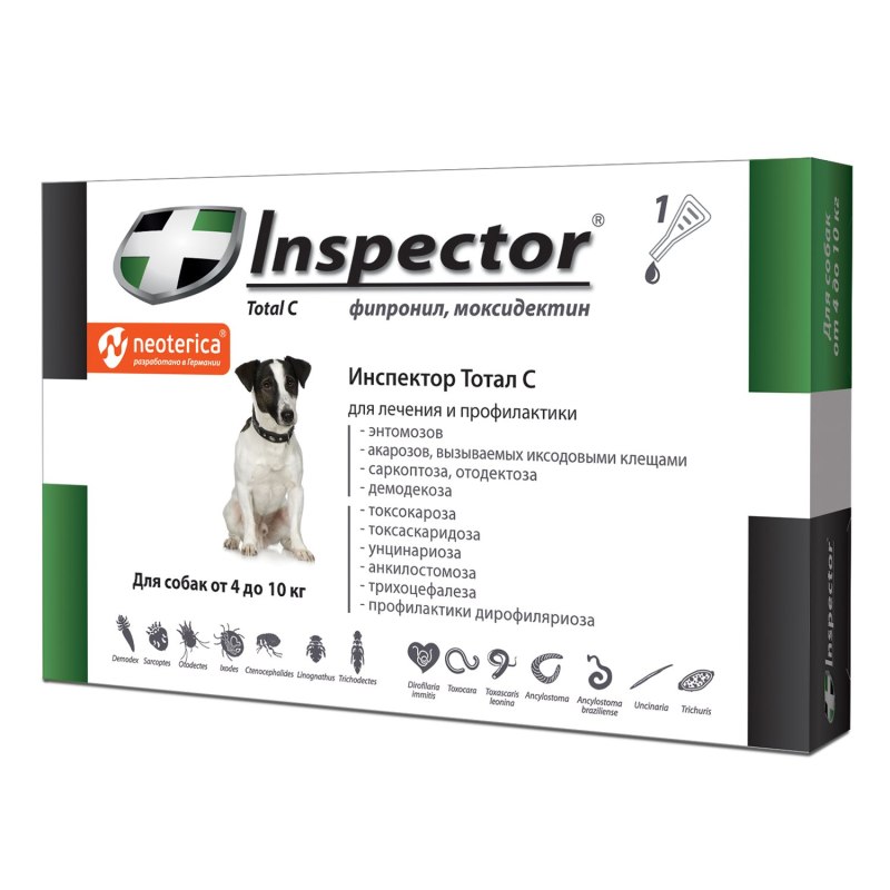Капли от блох Inspector для собак