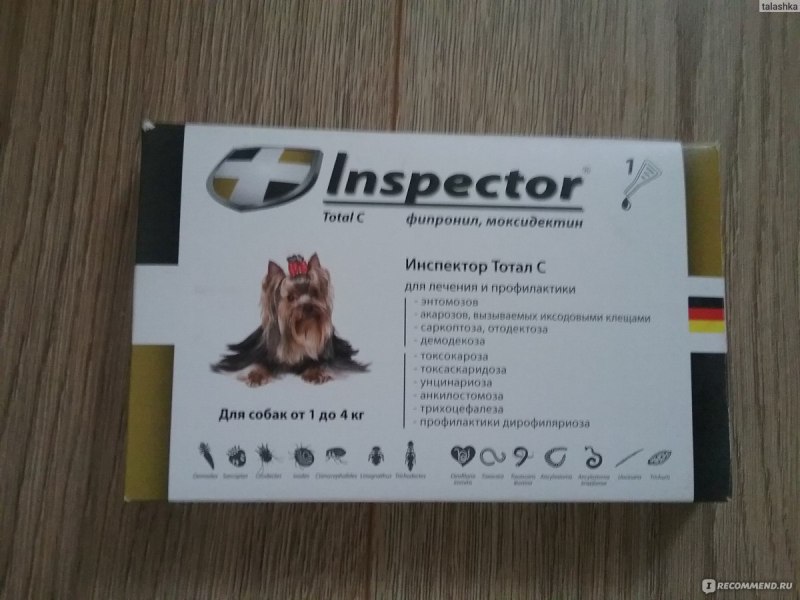 Inspector moxidectin-Fipronil для собак