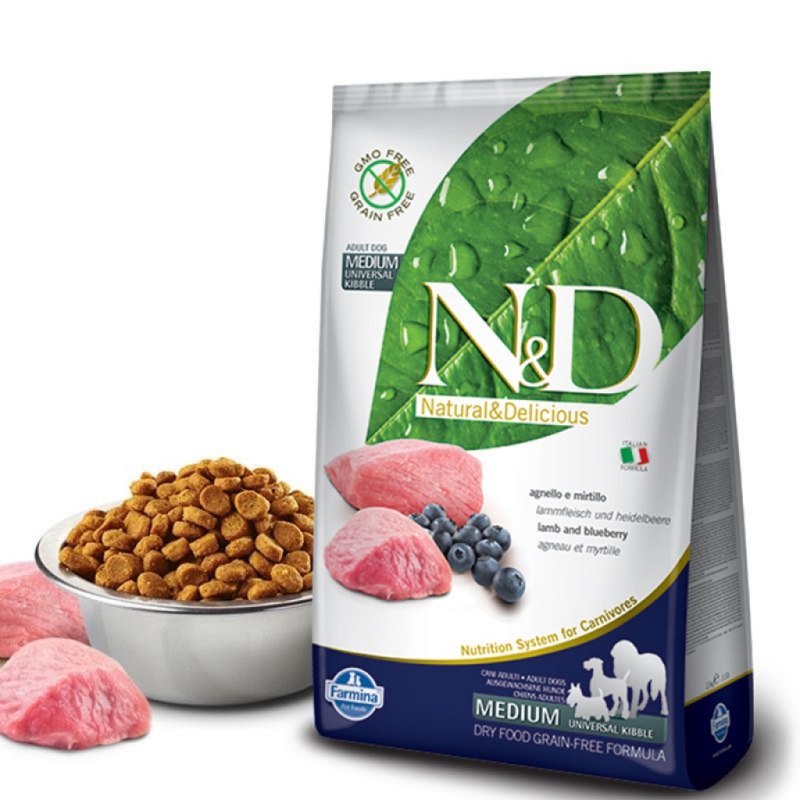 Фармина n&d Dog gf ягненок с черникой Adult Mini 2,5кг