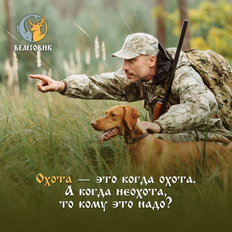 Охотник с собакой