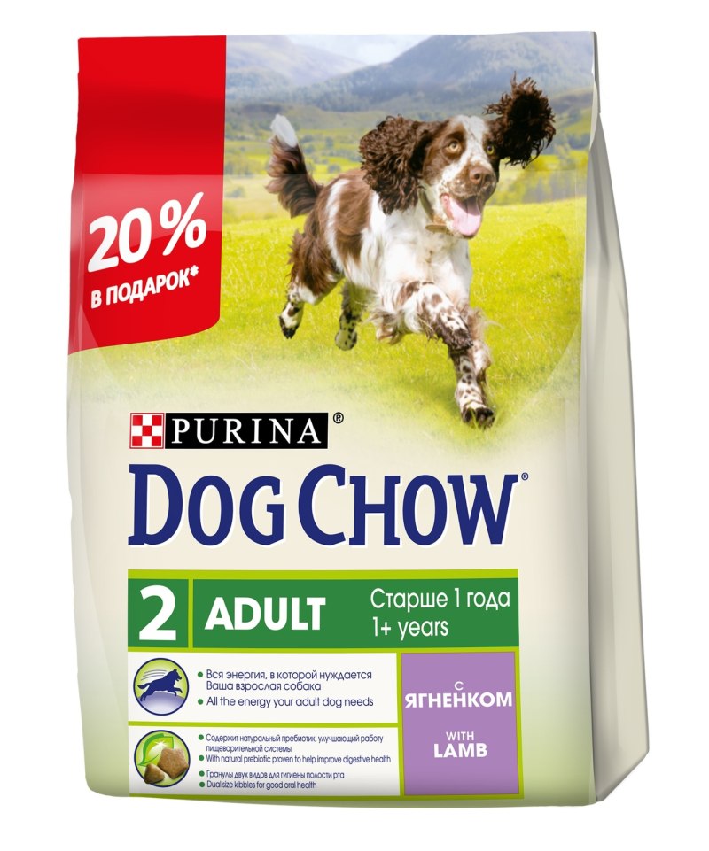 Dog Chow для взрослых собак с ягненком
