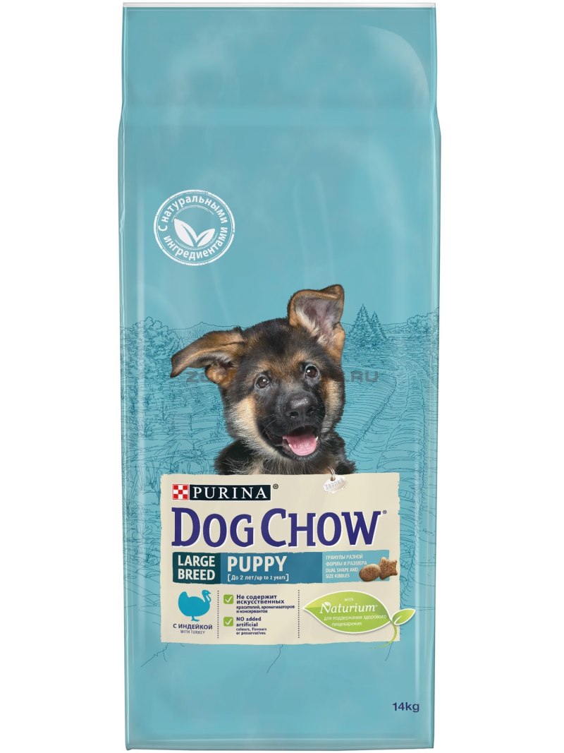 Корм для щенков Dog Chow индейка 14 кг