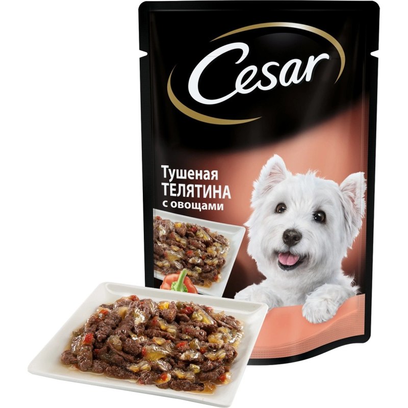 Корм для собак Cesar телятина с овощами 100г