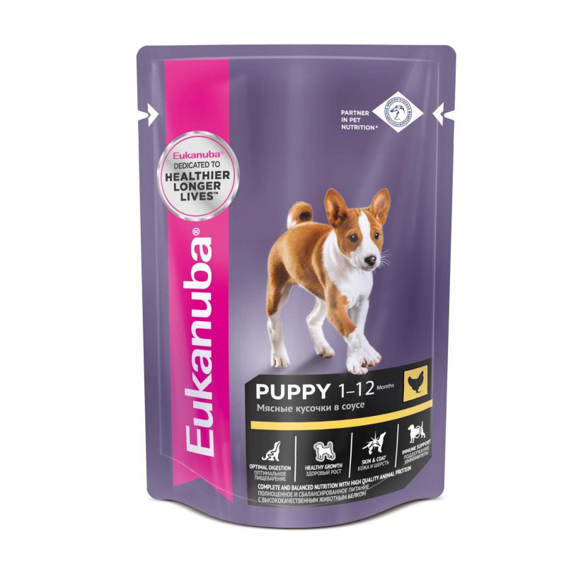 EUK Dog паучи корм для собак с ягненком в соусе 100 г