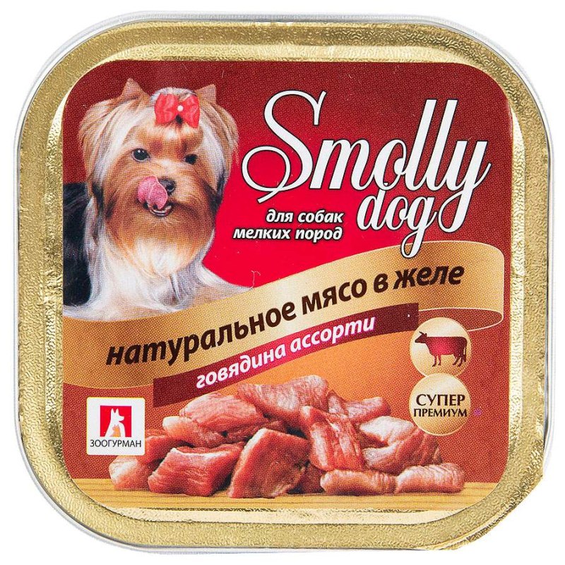 Консервы для собак «Зоогурман» Smolly Dog говядина, 100 г