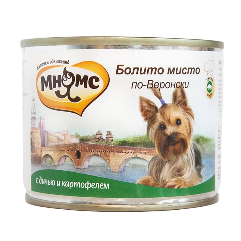 Корм для собак Мнямс Болито Мисто по-веронски дичь с картофелем 6шт. Х 200г