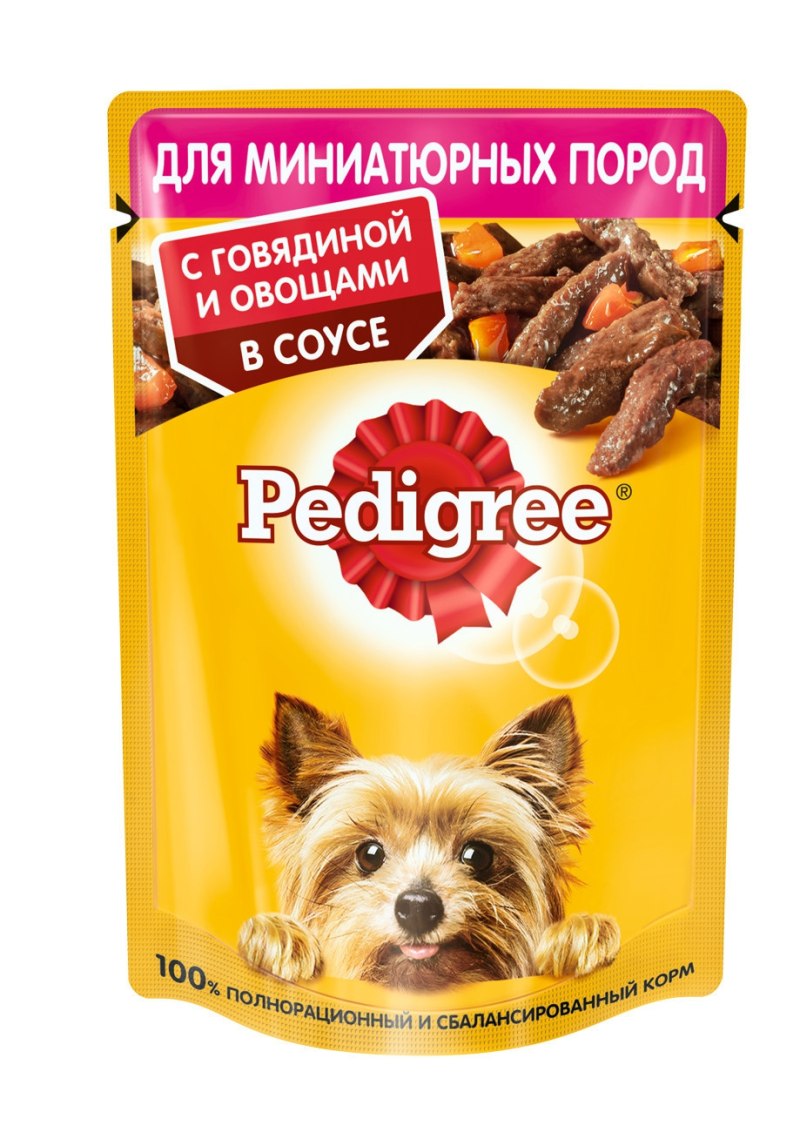 Pedigree 80гр для собак миниатюрных пород паштет курица