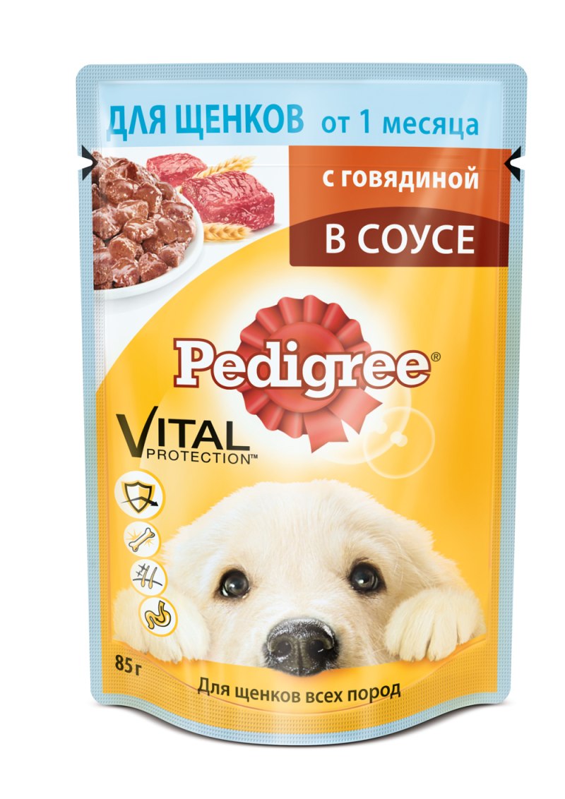 Pedigree пауч для взрослых собак всех пород говядина: 85 гр