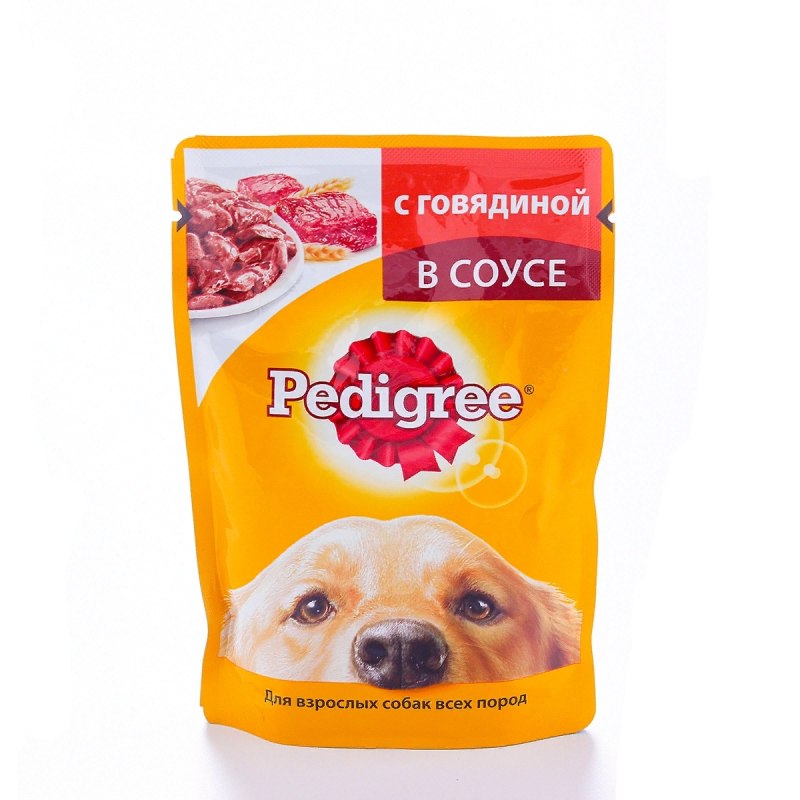 Корм для взрослых собак pedigree, с говядиной и ягненком, 100 г