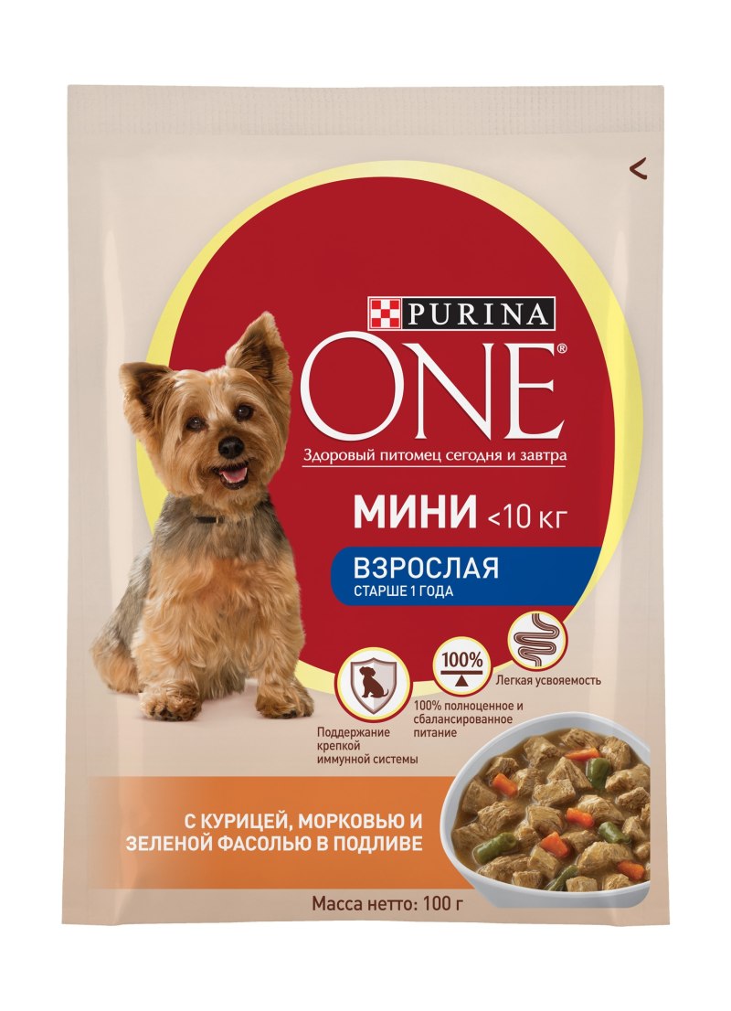 Корм Purina one для собак мелких пород