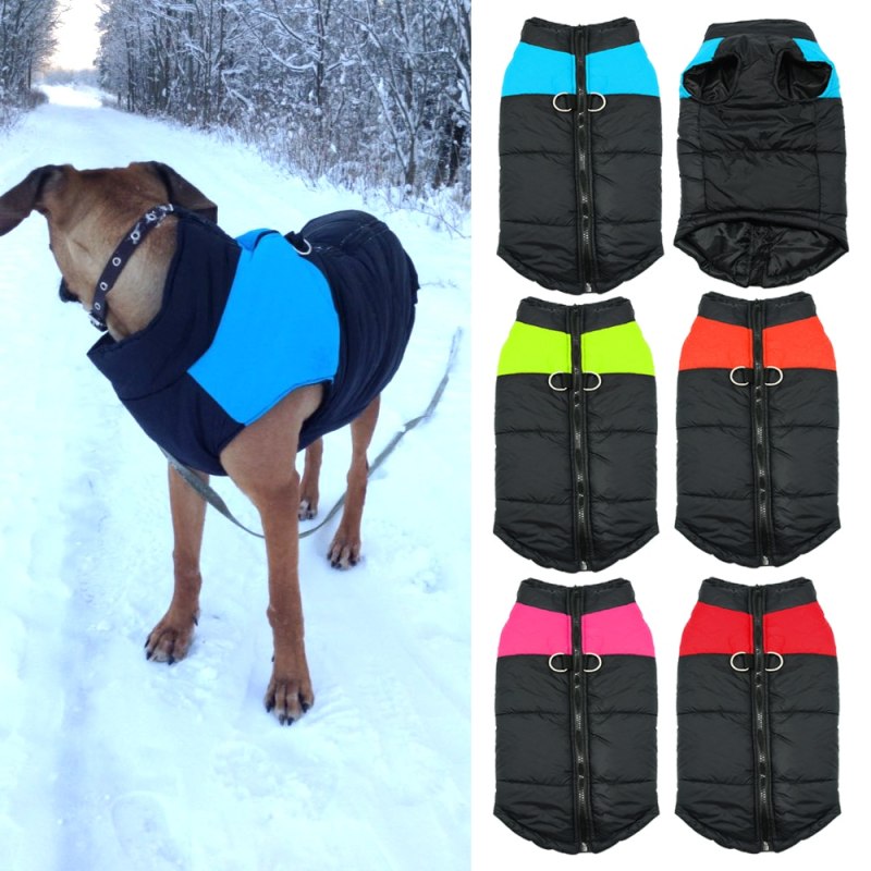 Waterproof warm Winter Dog clothes XL-6xl Windproof Oxford Vest fur Collar big Dog Jacket Cotton Coat outfit for large Dogs