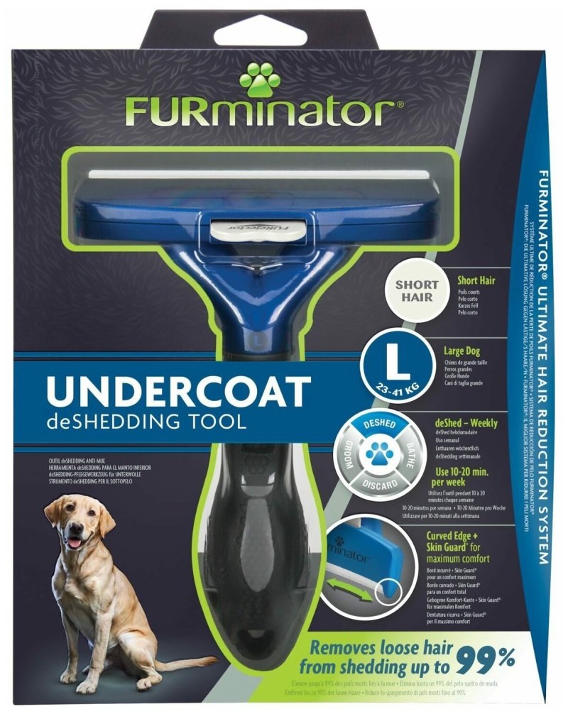 Фурминатор FURMINATOR для длинношерстных собак средних пород 7 см