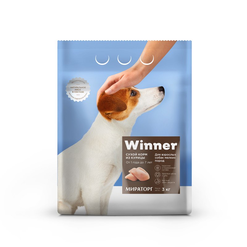 Корм для собак winner курица 3 кг