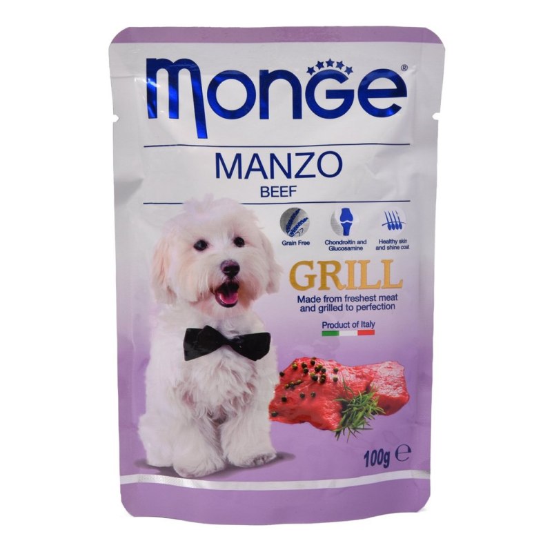 Monge Dog Grill Pouch паучи для собак говядина 100г