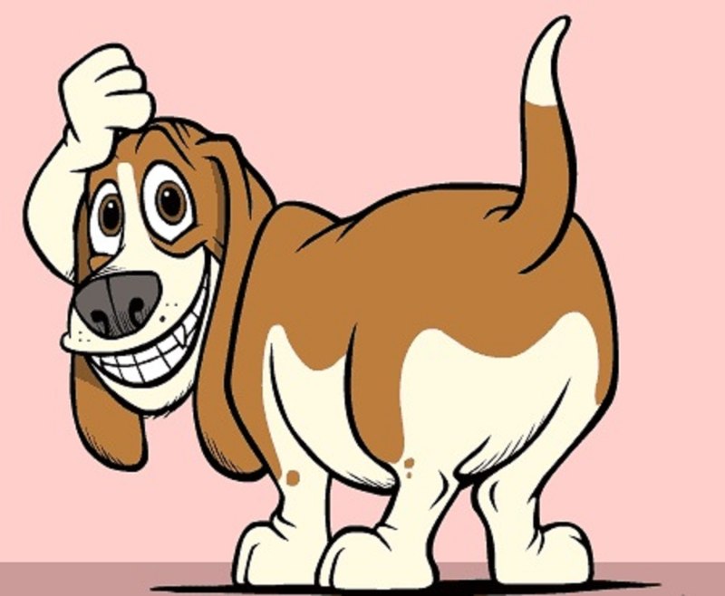 Dog wagging Tail