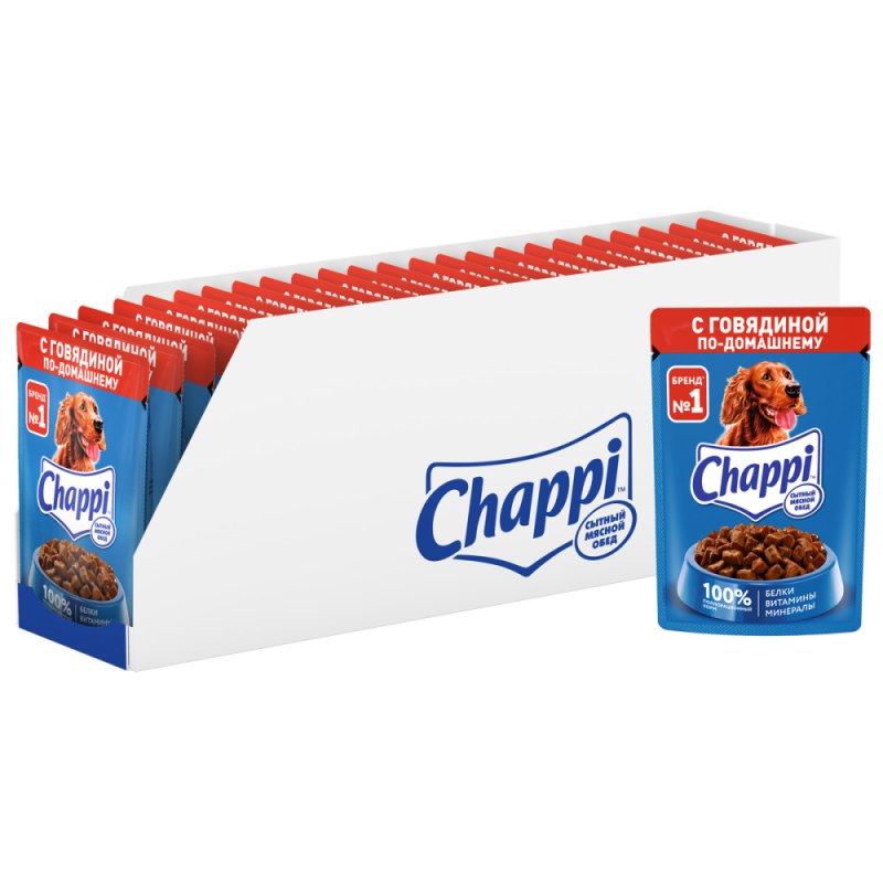 Корм для собак Chappi мясное изобилие 85г