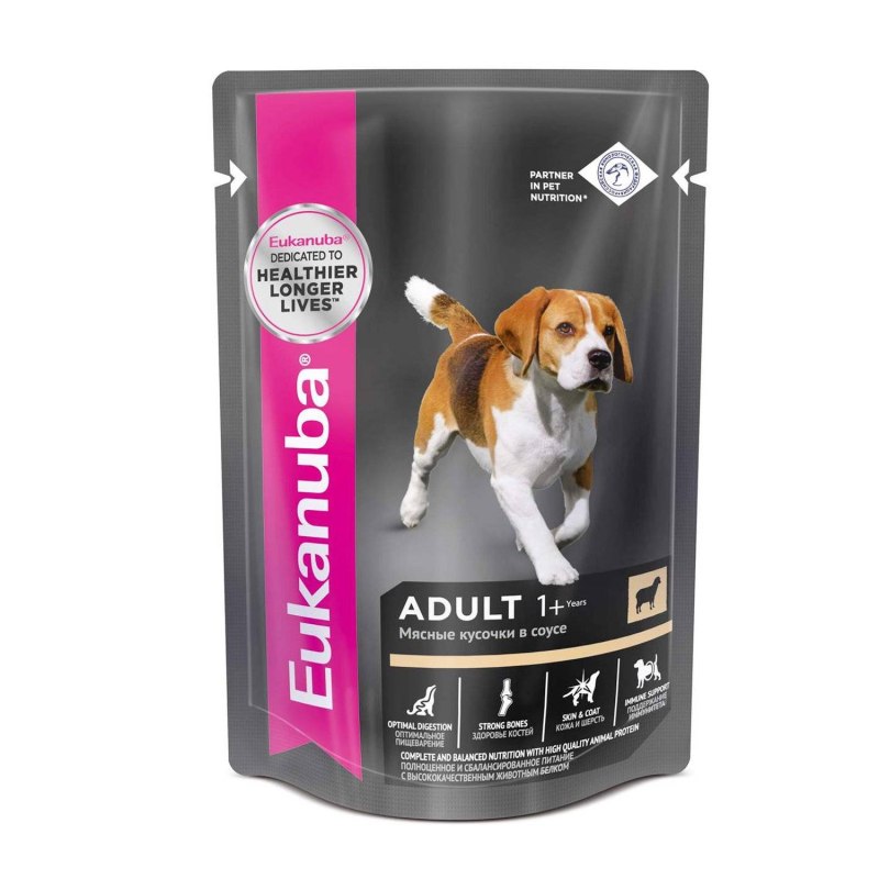 Eukanuba Adult all Breed Lamb корм для собак ягнёнок в соусе 100 гр