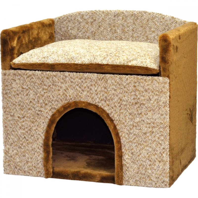 Зооник собаки будка для собак с лежанкой, средняя (585х390х530) 22087