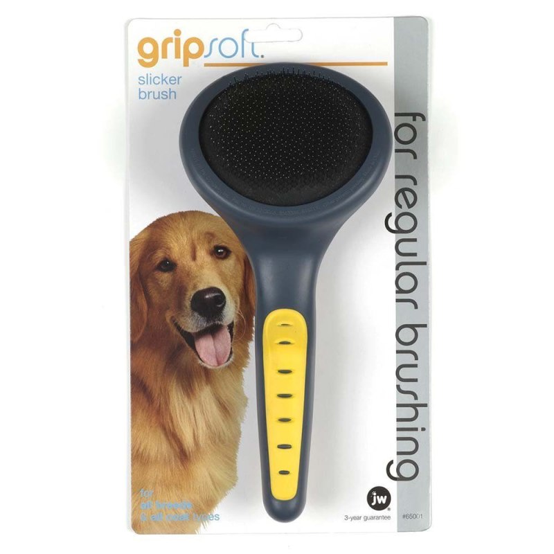 J.W., Grip Soft Slicker Brush, щетка-пуходерка, для собак большая