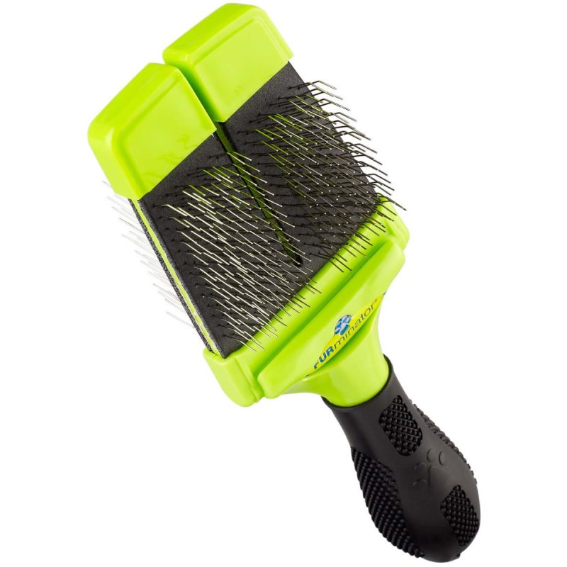 FURMINATOR пуходерка жесткая маленькая двухсторонняя small firm Slicker зубцы 15 мм