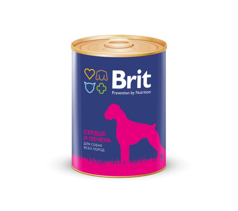 Brit консервы д/собак 850 гр сердце/печень