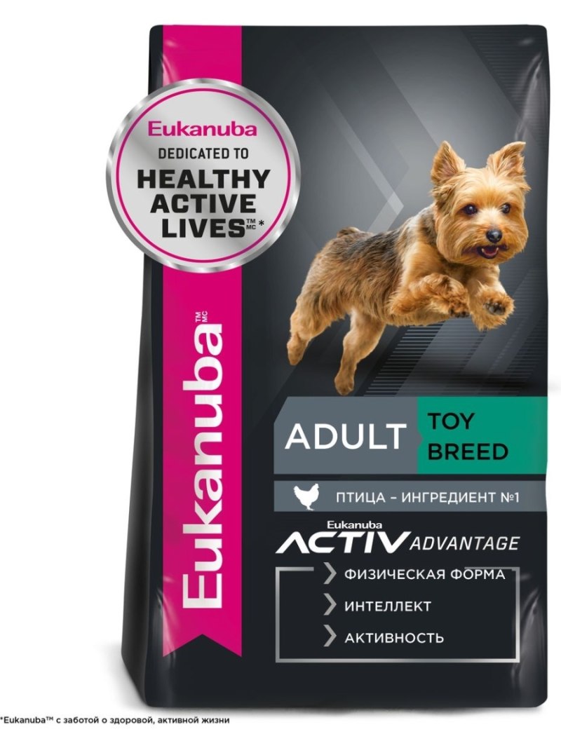 Eukanuba ВИА для собак миниатюрных пород с курицей, 1,5 кг