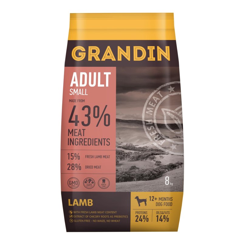 Корм для собак Grandin ягненок 8 кг